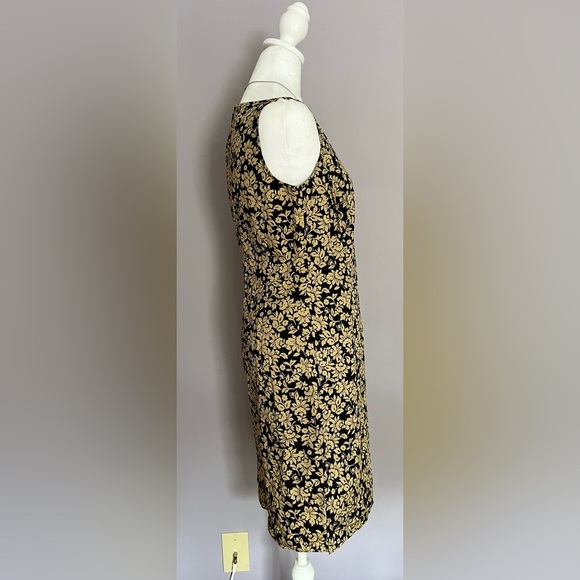 Ann Taylor tan and black 100% cotton sleeveless dress - Picture 2 of 9